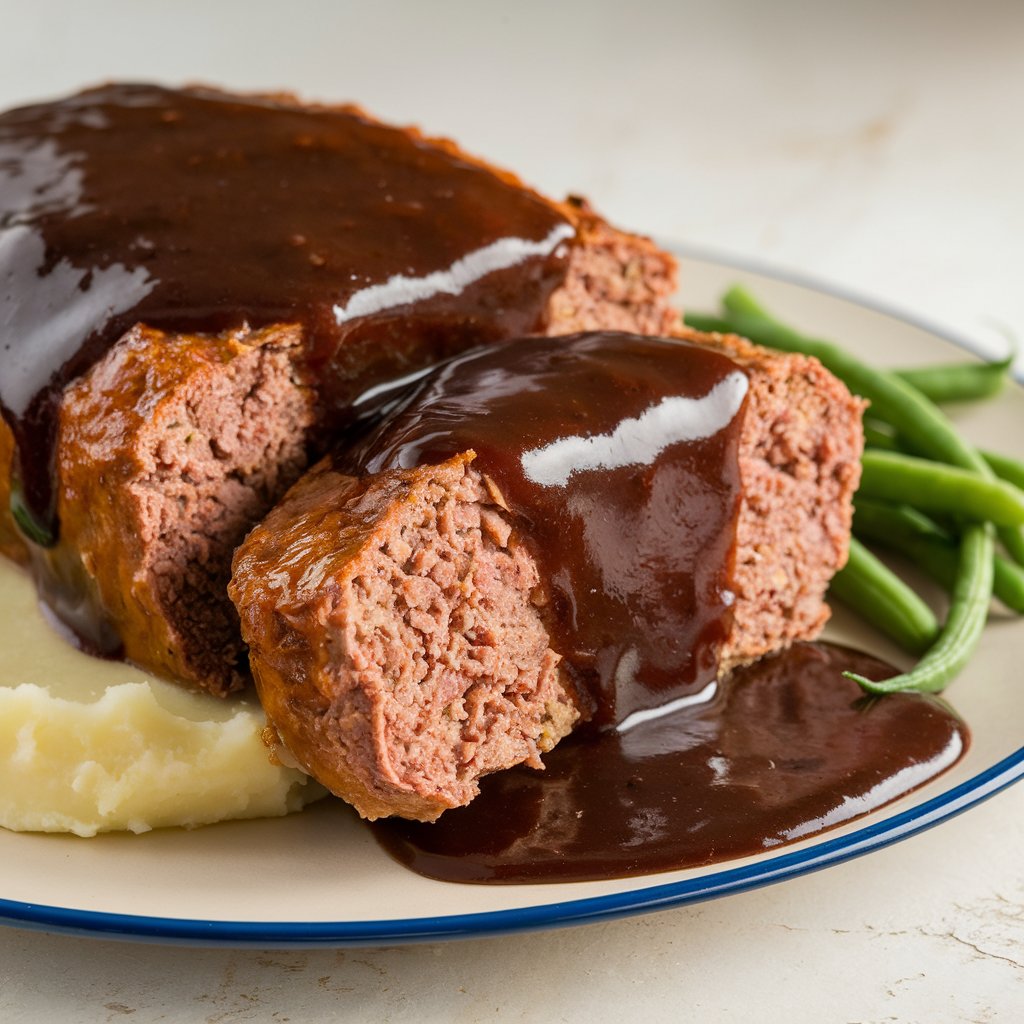 Traditional Meatloaf with Gravy