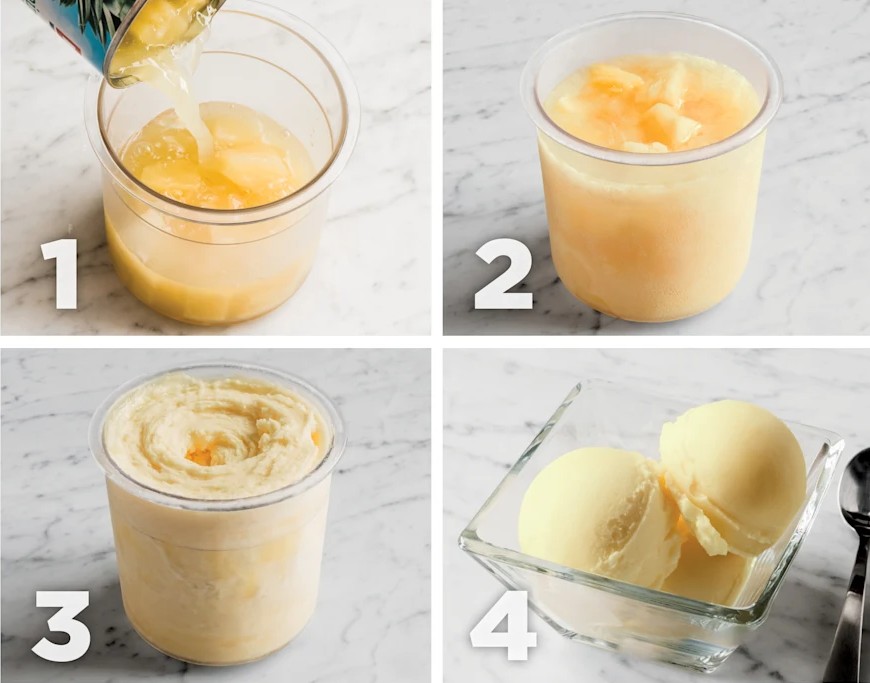 4 steps to create ice cream
